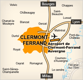 Plan de l'aéroport de Clermont-Ferrand