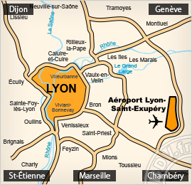 Plan de l'aéroport de Lyon