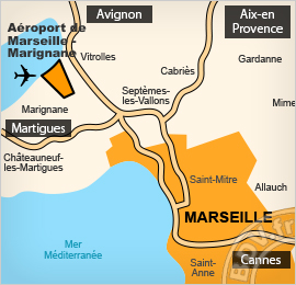 Plan de l'aéroport de Marseille